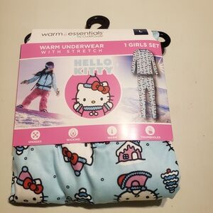 Warm Essentials Hello Kitty Girls Blue Thermal Matching Set
